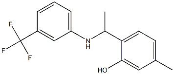 5-methyl-2-(1-{[3-(trifluoromethyl)phenyl]amino}ethyl)phenol Struktur