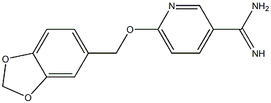 6-(1,3-benzodioxol-5-ylmethoxy)pyridine-3-carboximidamide Struktur