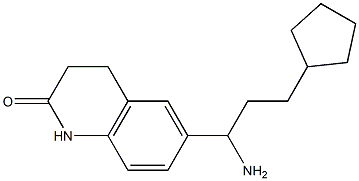 6-(1-amino-3-cyclopentylpropyl)-1,2,3,4-tetrahydroquinolin-2-one Struktur