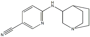 6-(1-azabicyclo[2.2.2]oct-3-ylamino)nicotinonitrile Struktur