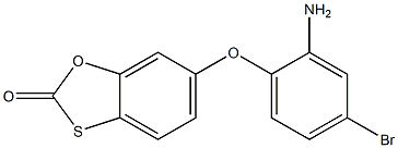 6-(2-amino-4-bromophenoxy)-2H-1,3-benzoxathiol-2-one Struktur