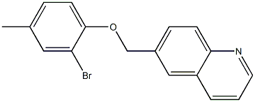 6-(2-bromo-4-methylphenoxymethyl)quinoline Struktur