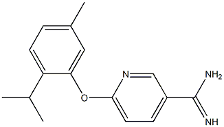 6-(2-isopropyl-5-methylphenoxy)pyridine-3-carboximidamide Struktur