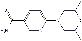 6-(3,5-dimethylpiperidin-1-yl)pyridine-3-carbothioamide Struktur