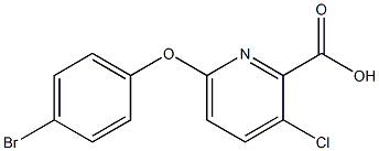 6-(4-bromophenoxy)-3-chloropyridine-2-carboxylic acid Struktur