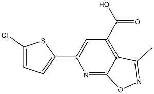 6-(5-chlorothiophen-2-yl)-3-methylpyrido[3,2-d][1,2]oxazole-4-carboxylic acid Struktur