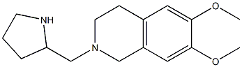 6,7-dimethoxy-2-(pyrrolidin-2-ylmethyl)-1,2,3,4-tetrahydroisoquinoline Struktur