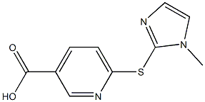 6-[(1-methyl-1H-imidazol-2-yl)sulfanyl]pyridine-3-carboxylic acid Struktur