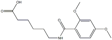 6-[(2,4-dimethoxyphenyl)formamido]hexanoic acid Struktur