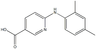 6-[(2,4-dimethylphenyl)amino]pyridine-3-carboxylic acid Struktur