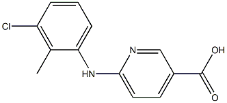 6-[(3-chloro-2-methylphenyl)amino]pyridine-3-carboxylic acid Struktur