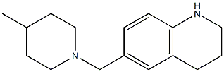 6-[(4-methylpiperidin-1-yl)methyl]-1,2,3,4-tetrahydroquinoline Struktur