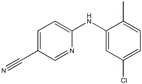 6-[(5-chloro-2-methylphenyl)amino]pyridine-3-carbonitrile Struktur