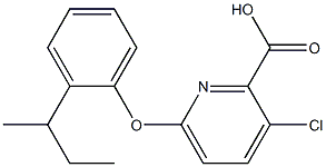 6-[2-(butan-2-yl)phenoxy]-3-chloropyridine-2-carboxylic acid Struktur