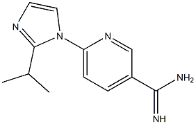 6-[2-(propan-2-yl)-1H-imidazol-1-yl]pyridine-3-carboximidamide Struktur