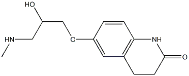 6-[2-hydroxy-3-(methylamino)propoxy]-1,2,3,4-tetrahydroquinolin-2-one Struktur