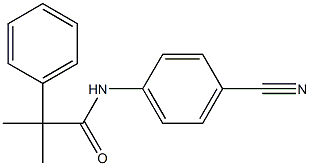 N-(4-cyanophenyl)-2-methyl-2-phenylpropanamide Struktur