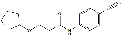 N-(4-cyanophenyl)-3-(cyclopentyloxy)propanamide Struktur