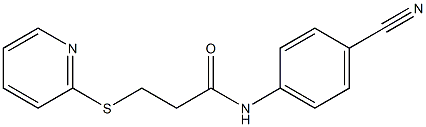 N-(4-cyanophenyl)-3-(pyridin-2-ylsulfanyl)propanamide Struktur