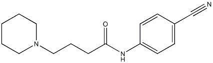 N-(4-cyanophenyl)-4-(piperidin-1-yl)butanamide Struktur