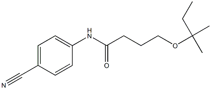 N-(4-cyanophenyl)-4-[(2-methylbutan-2-yl)oxy]butanamide Struktur