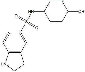 N-(4-hydroxycyclohexyl)-2,3-dihydro-1H-indole-5-sulfonamide Struktur