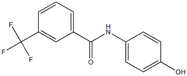 N-(4-hydroxyphenyl)-3-(trifluoromethyl)benzamide Struktur