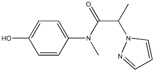 N-(4-hydroxyphenyl)-N-methyl-2-(1H-pyrazol-1-yl)propanamide Struktur