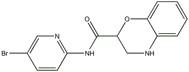 N-(5-bromopyridin-2-yl)-3,4-dihydro-2H-1,4-benzoxazine-2-carboxamide Struktur