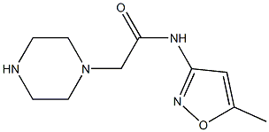 N-(5-methyl-1,2-oxazol-3-yl)-2-(piperazin-1-yl)acetamide Struktur