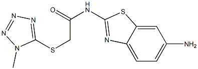 N-(6-amino-1,3-benzothiazol-2-yl)-2-[(1-methyl-1H-1,2,3,4-tetrazol-5-yl)sulfanyl]acetamide Struktur