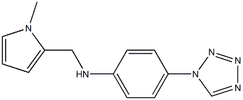 N-[(1-methyl-1H-pyrrol-2-yl)methyl]-4-(1H-1,2,3,4-tetrazol-1-yl)aniline Struktur