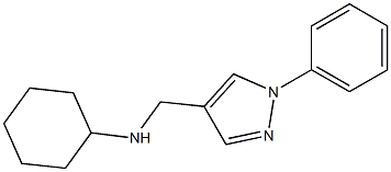 N-[(1-phenyl-1H-pyrazol-4-yl)methyl]cyclohexanamine Struktur