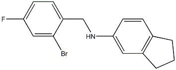 N-[(2-bromo-4-fluorophenyl)methyl]-2,3-dihydro-1H-inden-5-amine Struktur