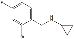 N-[(2-bromo-4-fluorophenyl)methyl]cyclopropanamine Struktur