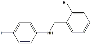 N-[(2-bromophenyl)methyl]-4-iodoaniline Struktur