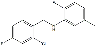 N-[(2-chloro-4-fluorophenyl)methyl]-2-fluoro-5-methylaniline Struktur