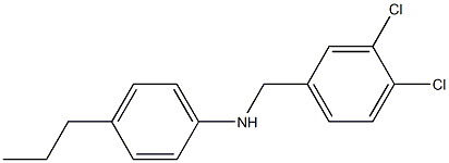 N-[(3,4-dichlorophenyl)methyl]-4-propylaniline Struktur