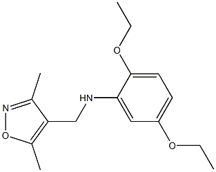 N-[(3,5-dimethyl-1,2-oxazol-4-yl)methyl]-2,5-diethoxyaniline Struktur