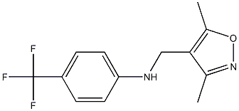 N-[(3,5-dimethyl-1,2-oxazol-4-yl)methyl]-4-(trifluoromethyl)aniline Struktur