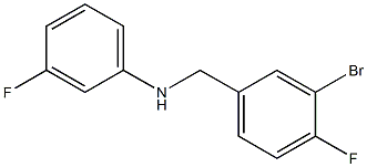 N-[(3-bromo-4-fluorophenyl)methyl]-3-fluoroaniline Struktur