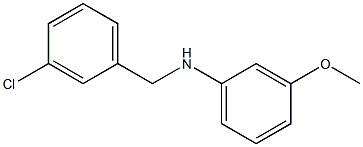 N-[(3-chlorophenyl)methyl]-3-methoxyaniline Struktur