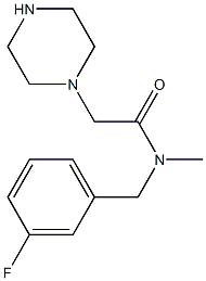 N-[(3-fluorophenyl)methyl]-N-methyl-2-(piperazin-1-yl)acetamide Struktur