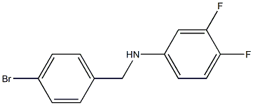 N-[(4-bromophenyl)methyl]-3,4-difluoroaniline Struktur