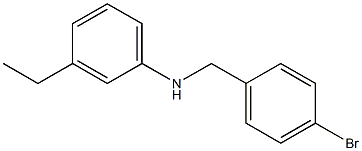 N-[(4-bromophenyl)methyl]-3-ethylaniline Struktur