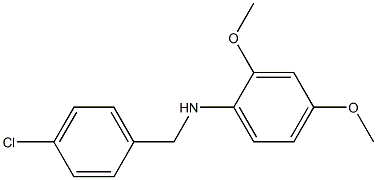 N-[(4-chlorophenyl)methyl]-2,4-dimethoxyaniline Struktur