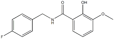 N-[(4-fluorophenyl)methyl]-2-hydroxy-3-methoxybenzamide Struktur