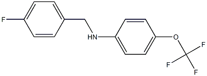 N-[(4-fluorophenyl)methyl]-4-(trifluoromethoxy)aniline Struktur