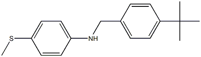 N-[(4-tert-butylphenyl)methyl]-4-(methylsulfanyl)aniline Struktur