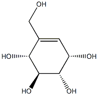 (1R,4S,5S,6S)-2-(hydroxymethyl)cyclohex-2-ene-1,4,5,6-tetrol Struktur